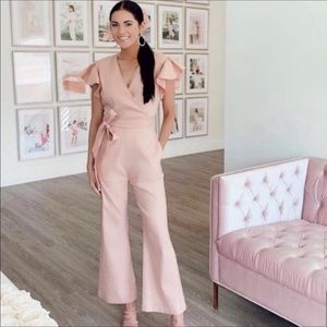 Blush Rachel Parcell Linen Jumpsuit